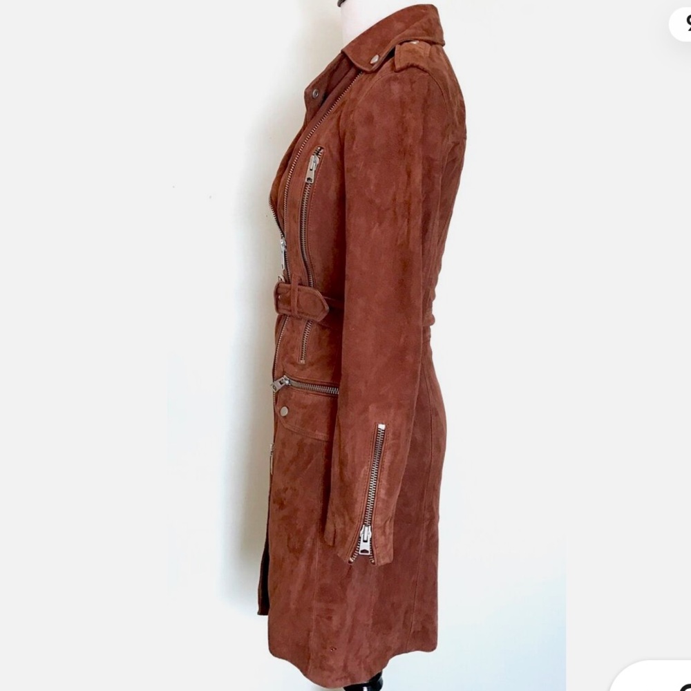 Worn Once! ALL SAINTS ‘Chilltern’ Suede Jacket - Picture 6 of 9